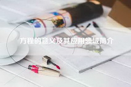 方程的意义及其应用领域简介