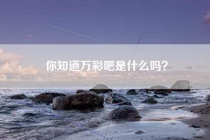 你知道万彩吧是什么吗？