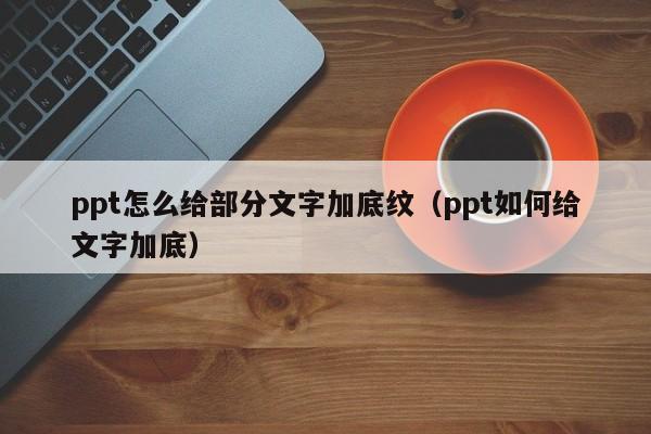 ppt怎么给部分文字加底纹（ppt如何给文字加底）