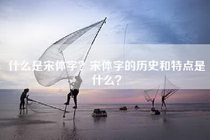 什么是宋体字？宋体字的历史和特点是什么？