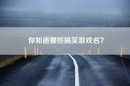 你知道哪些搞笑游戏名？