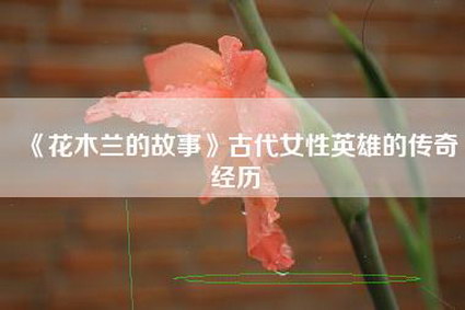 《花木兰的故事》古代女性英雄的传奇经历