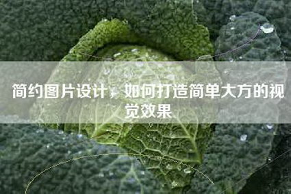 简约图片设计，如何打造简单大方的视觉效果